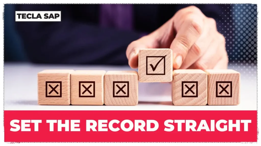 SET THE RECORD STRAIGHT