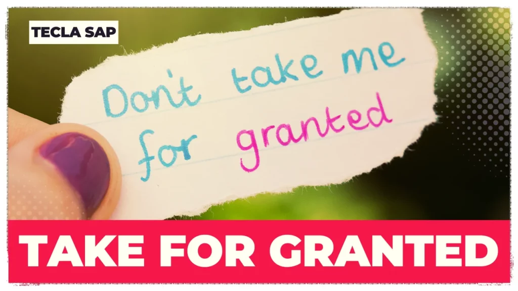 TAKE FOR GRANTED
