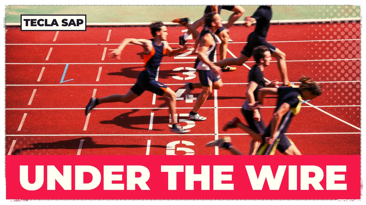 UNDER THE WIRE? Qual é a tradução da expressão?