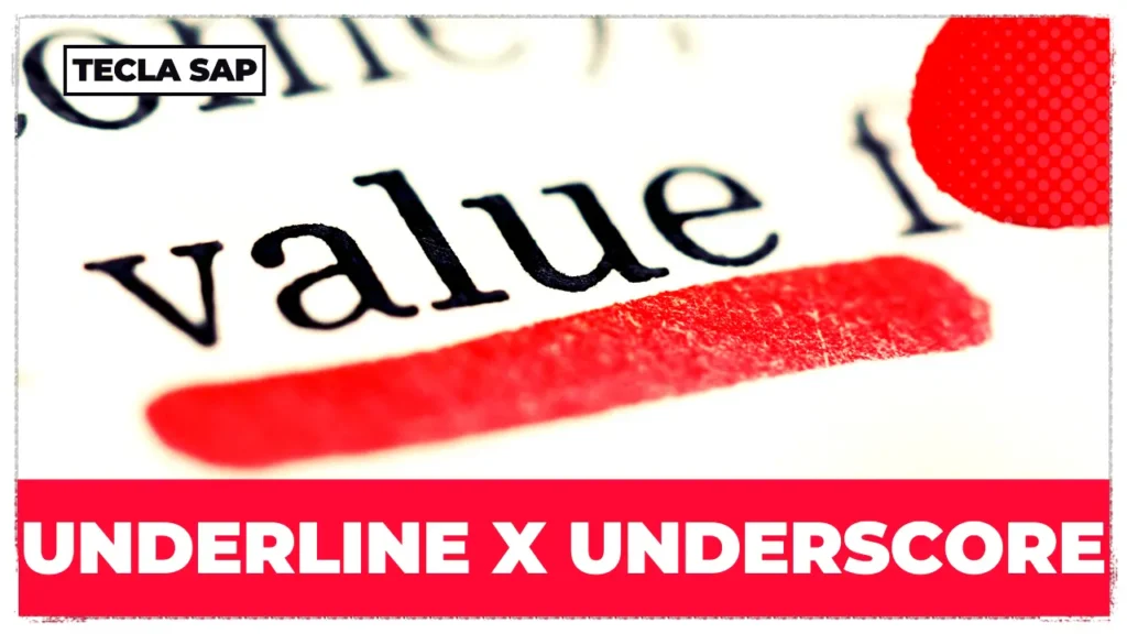 UNDERLINE x UNDERSCORE